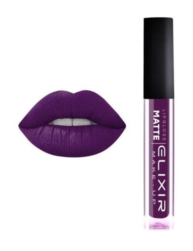 ELIXIR Liquid Lip Matte 411 (very Dark Purple) New! ELIXIR 1604