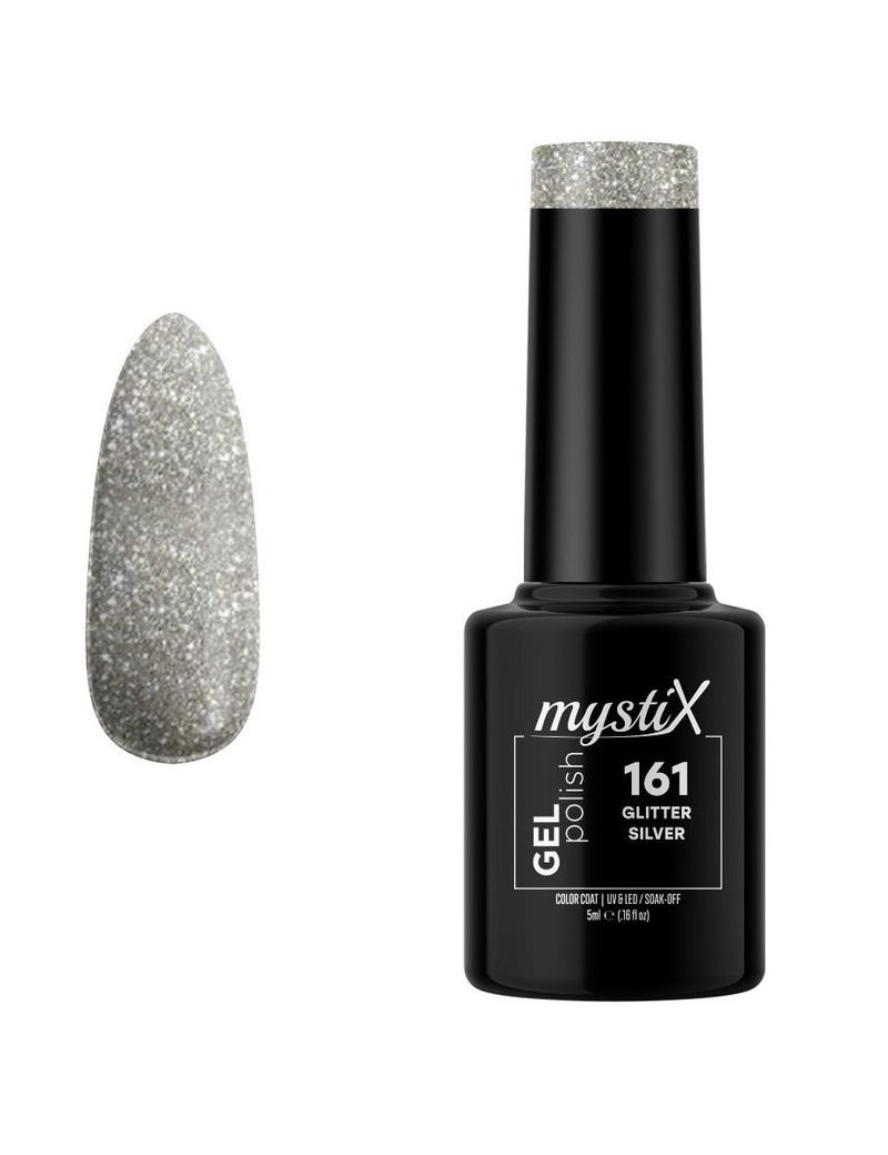 MystiX Gel Polish 161 (Glitter Silver) 5ml MystiX 6173