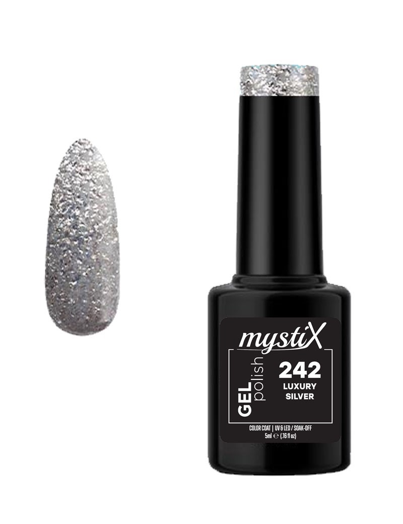 MystiX Gel Polish 242 (Luxury Silver) 5ml MystiX 8334