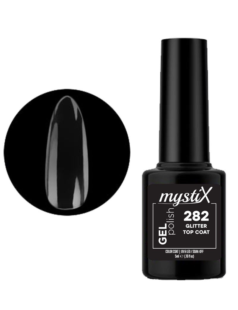 MystiX Gel Polish 282 (Glitter Top Coat) 5ml MystiX 8338