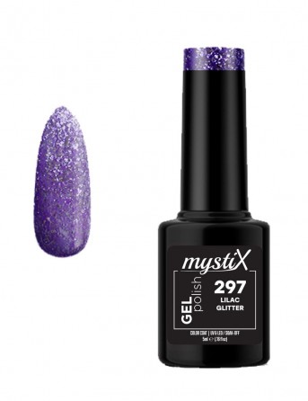 MystiX Gel Polish 297 (Lilac Glitter) 5ml