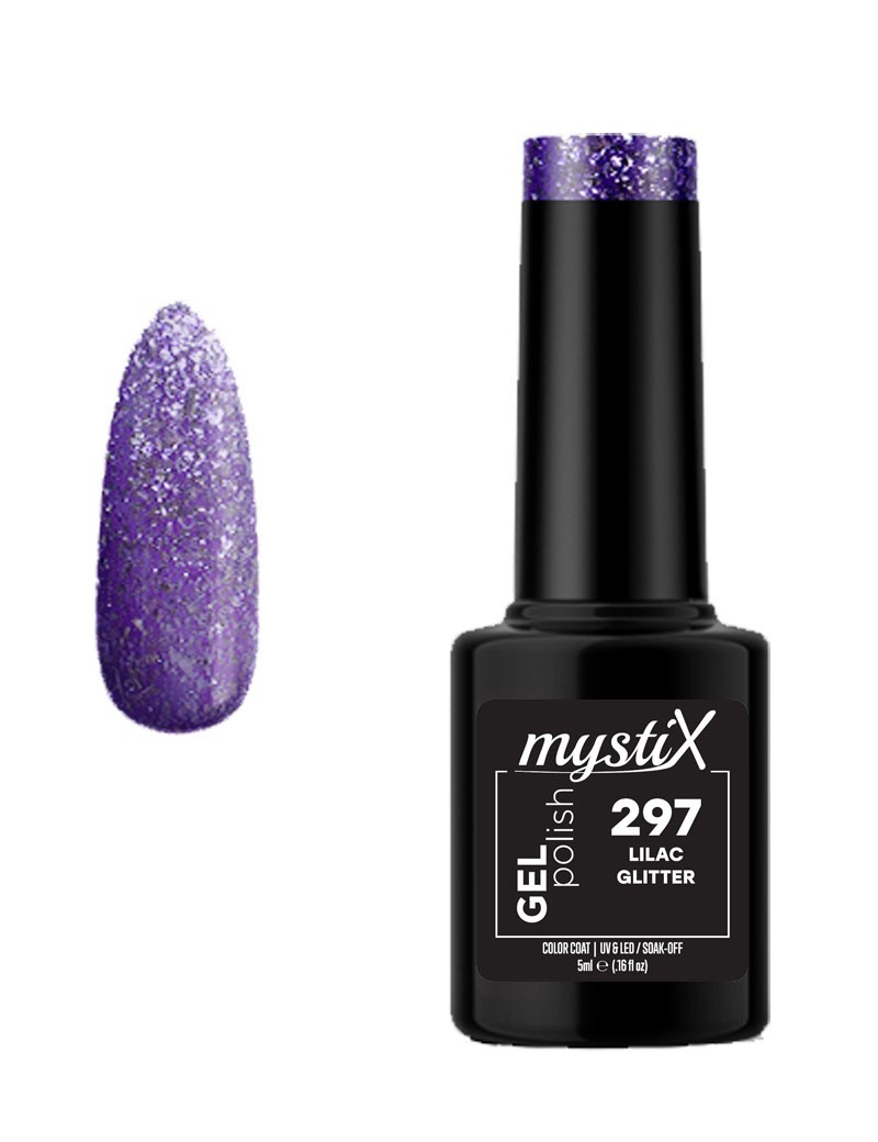 MystiX Gel Polish 297 (Lilac Glitter) 5ml MystiX 8343