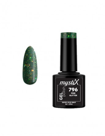 MystiX Gel Polish 796 (Pine Glitter) 8ml