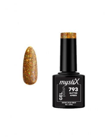 MystiX Gel Polish 793 (Glitter Amber) 8ml