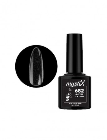 MystiX Gel Polish 682 (Glitter Top Coat) 8ml