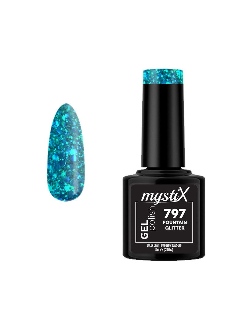 MystiX Gel Polish P797 (Fountain Glitter) 8ml MystiX 9265