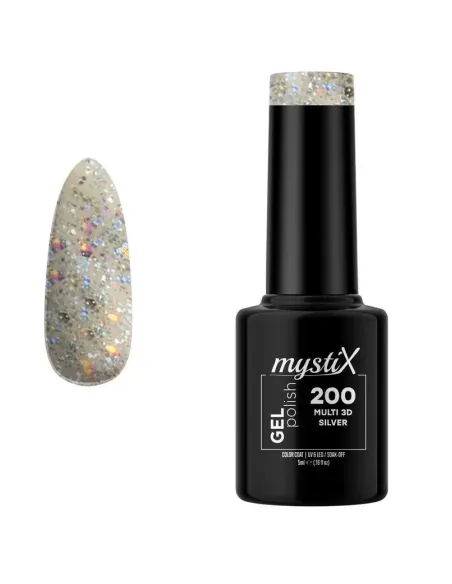 MystiX Gel Polish 200 (Multi 3d Silver) 5ml| Άρωμα Ονείρου