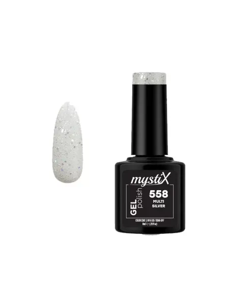 MystiX Gel Polish 558 (Multi Silver) 8ml