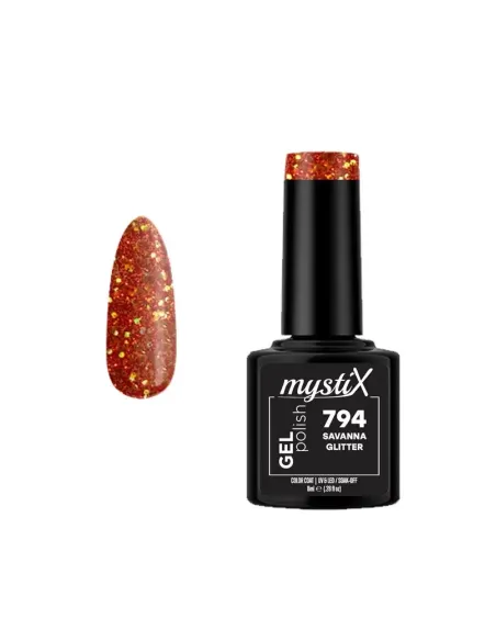 MystiX Gel Polish 794 (Savanna Glitter) 8ml