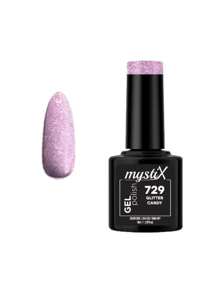 MystiX Gel Polish P729 (Glitter Candy) 8ml