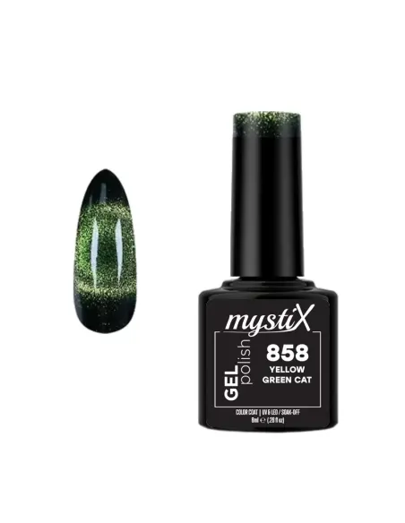 MystiX Gel Polish P858 (Yellow Green Cat) 8ml