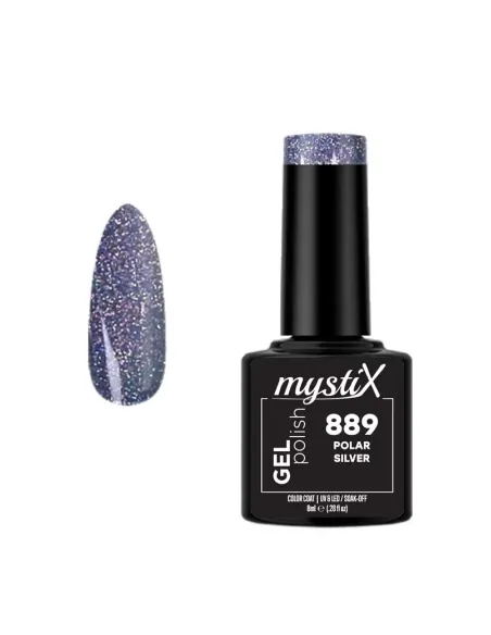 MystiX Gel Polish P889 (Polar Silver) 8ml