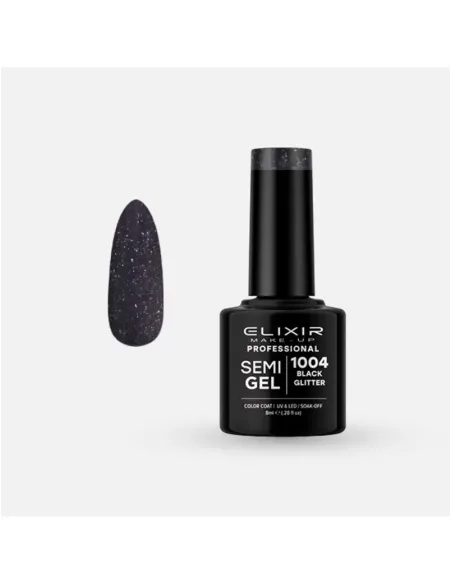 Ημιμόνιμο Βερνίκι 1004 (Black Glitter) | Άρωμα Ονείρου