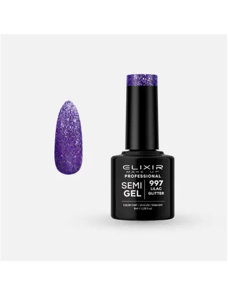 Ημιμόνιμο Βερνίκι 997 (Lilac Glitter)  Άρωμα Ονείρου