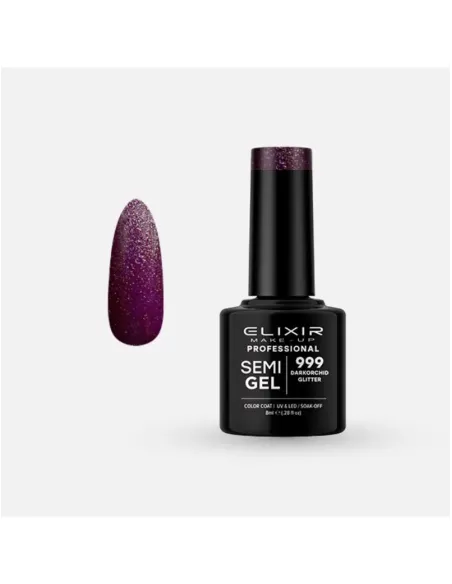 Ημιμόνιμο Βερνίκι 999 (Darkorchid Glitter)  Άρωμα Ονείρου